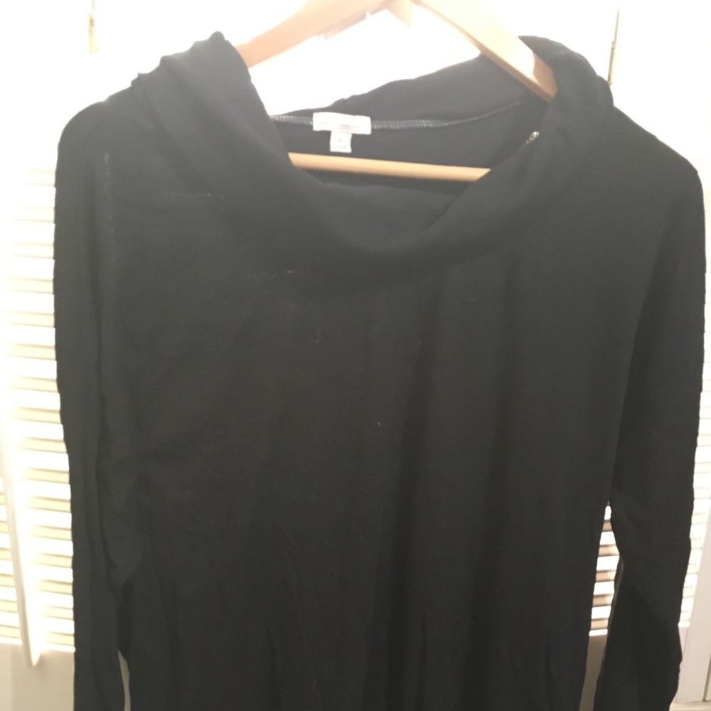 gap cowl neck thermal fabric shirt